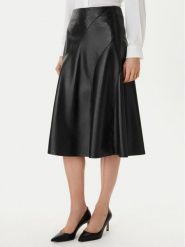 BOSS Spódnica z imitacji skóry Vicena1 50556926 Czarny Regular Fit. Czarne spódniczki damskie Boss, bez wzorów, ze skóry. Za 1,249.00 zł.