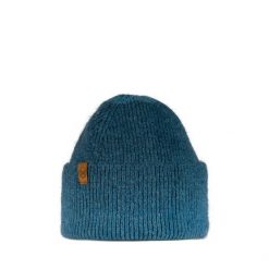 Czapka zimowa wywijana BUFF Knitted Beanie Marin. Niebieskie czapki męskie Buff, na zimę, bez wzorów, sportowe. Za 116.99 zł.