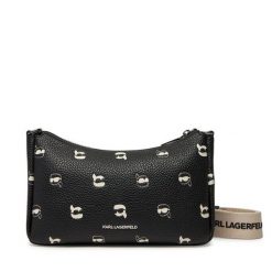 Torebka KARL LAGERFELD. Czarne listonoszki damskie Karl Lagerfeld, bez wzorów, bez dodatków. Za 559.99 zł.