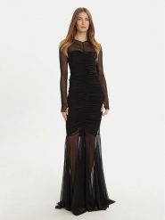 NORMA KAMALI Sukienka wieczorowa ST324PPMG08001 Czarny Slim Fit. Czarne sukienki damskie NORMA KAMALI, m, bez wzorów, z syntetyku, wizytowe, bez kołnierzyka, bez ramiączek. Za 1,659.00 zł.