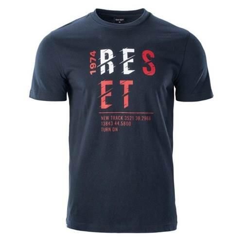 Koszulka sportowa męska Hi-Tec Rimo. Niebieskie t-shirty sportowe męskie Hi-tec, m, bez ramiączek. Za 61.38 zł.