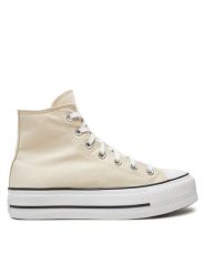Converse Trampki Chuck Taylor All Star Lift Platform HI A08214C Beżowy. Brązowe trampki i tenisówki damskie Converse, bez wzorów, z materiału. Za 259.99 zł.