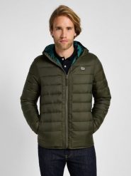 LEE MĘSKA KURTKA PUCHOWA LEE LIGHT PUFFER JKT OLIVE NIGHT 112355677. Zielone kurtki męskie Lee, m, bez wzorów, z puchu, bez kaptura. Za 299.99 zł.