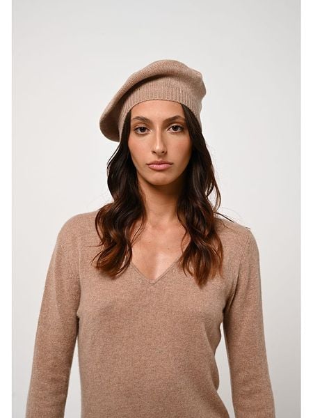 AUTHENTIC CASHMERE Kaszmirowa czapka "Liwi" w kolorze beżowym rozmiar: onesize. Brązowe czapki zimowe damskie AUTHENTIC CASHMERE, z kaszmiru. Za 200.13 zł.