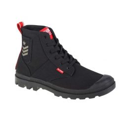 Buty sportowe Sneakersy unisex, Palladium Pampa Hi Army. Czarne buty sportowe na co dzień damskie Palladium, bez wzorów, z materiału, trekkingowe. Za 349.99 zł.