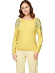 WITT WEIDEN Sweter w kolorze żółtym rozmiar: 46. Żółte swetry klasyczne damskie WITT WEIDEN, ze splotem, bez kołnierzyka. Za 60.99 zł.