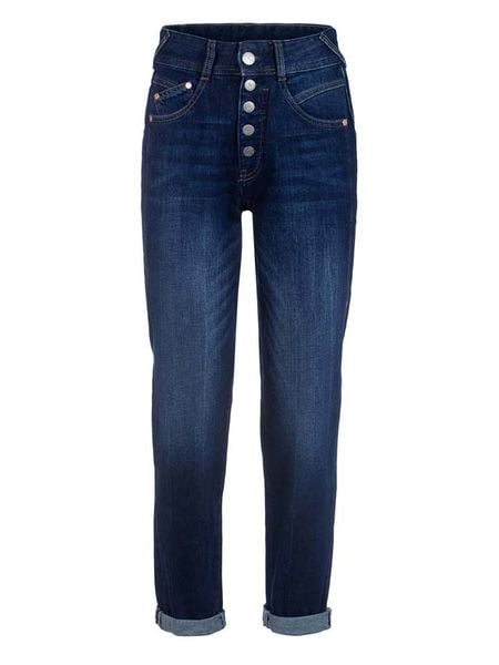 Herrlicher Dżinsy - Regular fit - w kolorze granatowym rozmiar: W25. Niebieskie jeansy damskie Herrlicher, z podwyższonym stanem. Za 104.89 zł.