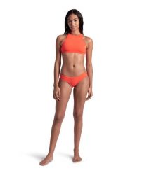 Strój kąpielowy damski na basen dwuczęściowy góra od stroju Arena Crop. Brązowe bikini damskie Arena, bez wzorów. Za 61.98 zł.
