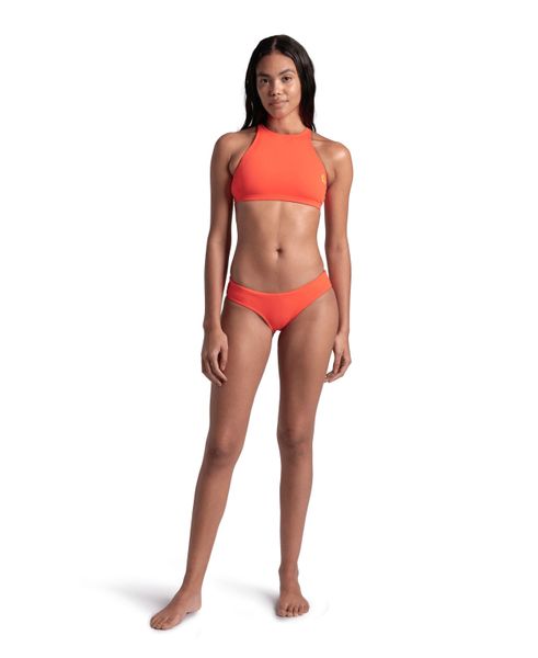 Strój kąpielowy damski na basen dwuczęściowy góra od stroju Arena Crop. Brązowe bikini damskie Arena, bez wzorów. Za 61.98 zł.