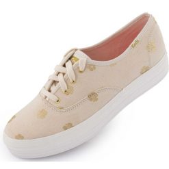 Keds Triple Kick Hibiscus Natural damskie trampki. Brązowe trampki i tenisówki damskie KED, bez wzorów. Za 232.99 zł.