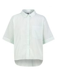 Sublevel Bluzka w kolorze biało-miętowym rozmiar: S. Zielone bluzki damskie Sublevel, s, bez wzorów, z bawełny, z asymetrycznym kołnierzem, bez ramiączek. Za 104.99 zł.