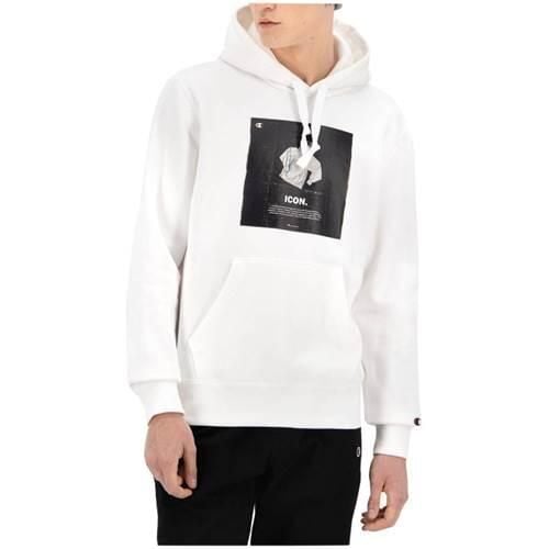Bluza sportowa męska Champion Icon Graphic Print Hoodie. Białe bluzy sportowe męskie CHAMPION, bez wzorów, biznesowe, bez kołnierzyka, bez ramiączek. Za 522.00 zł.