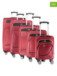 Geographical Norway 5-częściowy zestaw "Show" w kolorze czerwonym rozmiar: onesize. Czerwone walizki Geographical Norway, bez wzorów, z materiału. Za 608.99 zł.