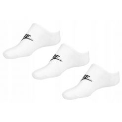 Skarpety Nike NK Nsw Everyday Essentials NS, 3 pary, niskie, białe. Białe skarpetki damskie Nike, bez wzorów, z poliesteru. Za 76.99 zł.