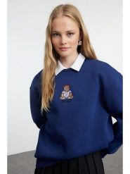 Trendyol Bluza w kolorze granatowym rozmiar: M. Niebieskie bluzy bez kaptura damskie Trendyol, m. Za 86.99 zł.