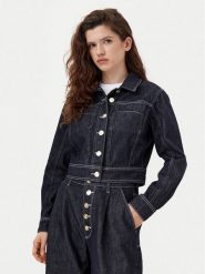 KARL LAGERFELD Kurtka jeansowa A1W14048 Granatowy Regular Fit. Niebieskie kurtki damskie Karl Lagerfeld, l, bez wzorów, z bawełny, bez kaptura. Za 779.99 zł.