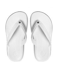 Crocs Japonki Crocband Flip 11033 Biały. Białe klapki damskie Crocs, bez wzorów, z tworzywa sztucznego, bez obcasa. Za 109.99 zł.