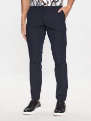 Boss Spodnie materiałowe Kaito1_T 50487754 Granatowy Slim Fit. Niebieskie spodnie materiałowe męskie Boss, bez wzorów, z materiału. Za 489.99 zł.