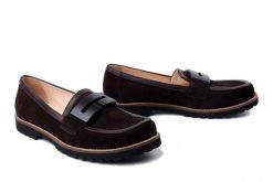 BIOECO BY ARKA 1058 2036+0522 czekolada, mokasyny damskie. Brązowe mokasyny damskie Bioeco by Arka, ze skóry. Za 365.42 zł.