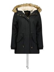 Canadian Peak Parka "Ampurieak" w kolorze czarnym rozmiar: XL. Czarne parki damskie Canadian Peak, xl, z aplikacjami. Za 285.49 zł.