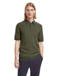 Scotch & Soda Koszulka polo w kolorze ciemnozielonym rozmiar: S. Brązowe koszulki polo męskie Scotch & Soda, s, bez wzorów, z bawełny, bez ramiączek. Za 117.45 zł.