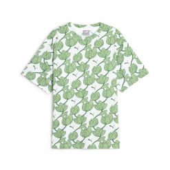 Koszulka Sportowa Damska Puma Ess+ Blossom Aop. Zielone bluzki sportowe damskie Puma, s, bez wzorów, bez ramiączek. Za 87.99 zł.