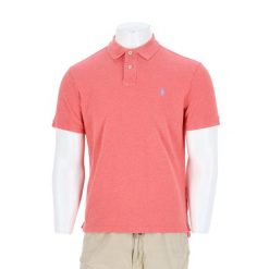 Polo Ralph Lauren koszulka męska slim fit krótkie rękawy. Czerwone koszulki polo męskie Ralph Lauren, l, bez wzorów, bez ramiączek. Za 127.76 zł.
