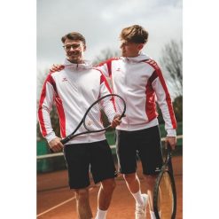 Wielokolorowa kurtka treningowa Erima Celebrate 125 z kapturem. Białe kurtki damskie Erima, bez wzorów, sportowe, z kapturem. Za 342.99 zł.