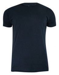 T-Shirt (Koszulka) Granatowy Bez Nadruku, Okrągły Dekolt, Postrzępione Brzegi -BRAVE SOUL- Męski. Niebieskie t-shirty męskie Brave Soul, m, bez wzorów, z bawełny, bez kołnierzyka. Za 45.00 zł.