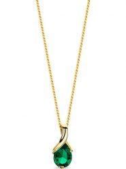 Diamant Exquis Złoty naszyjnik z zawieszką - dł. 45 cm rozmiar: onesize. Zielone naszyjniki damskie Diamant Exquis, złote. Za 1,035.99 zł.