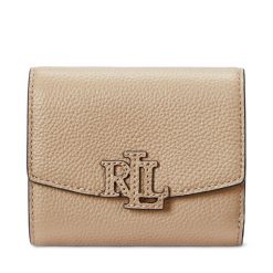 Portfel LAUREN RALPH LAUREN. Brązowe portfele damskie Lauren Ralph Lauren, bez wzorów. Za 335.99 zł.