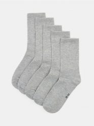 Długie skarpetki OEKO-TEX 5 pack - szary. Szare skarpetki męskie Sinsay, bez wzorów. Za 19.99 zł.