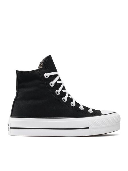Converse Trampki Chuck Taylor All Star Lift Hi 560845C Czarny. Czarne trampki i tenisówki damskie Converse, bez wzorów, z materiału. Za 269.99 zł.