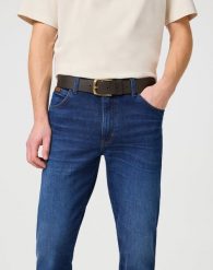 MESKI PASEK WRANGLER BELT BROWN 112352679. Brązowe paski męskie Wrangler, bez wzorów. Za 99.99 zł.
