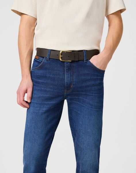 MESKI PASEK WRANGLER BELT BROWN 112352679. Brązowe paski męskie Wrangler, bez wzorów. Za 99.99 zł.