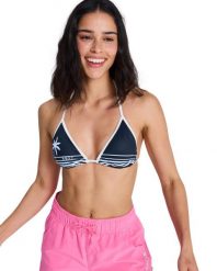 Trójkątny stanik bikini dla Kobiety THE RETRO ESSENTIALS Czarny. Szare bikini damskie Roxy, bez wzorów. Za 129.99 zł.