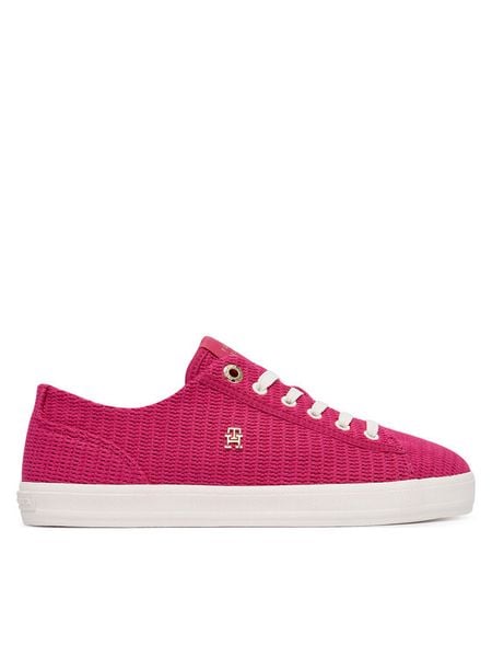 Tommy Hilfiger Tenisówki FW0FW09171 Różowy ciemny. Czerwone trampki i tenisówki damskie Tommy Hilfiger, bez wzorów, z materiału. Za 269.99 zł.