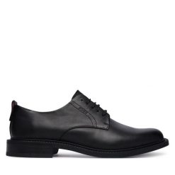 Półbuty HUGO. Czarne buty wizytowe męskie Hugo, bez zapięcia. Za 849.99 zł.