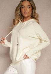 Jasnobeżowy Sweter z Wiskozą i Kaszmirem oraz z Kapturem Nerolin. Brązowe swetry klasyczne damskie Renee, z jeansu, bez kołnierzyka. Za 139.99 zł.