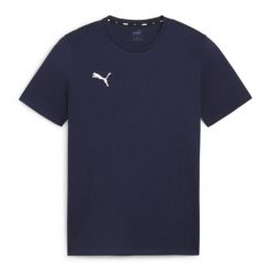 Koszulka męska Puma Team Goal Casuals Tee. Niebieskie t-shirty sportowe męskie Puma, m, bez ramiączek, do piłki nożnej. Za 75.00 zł.