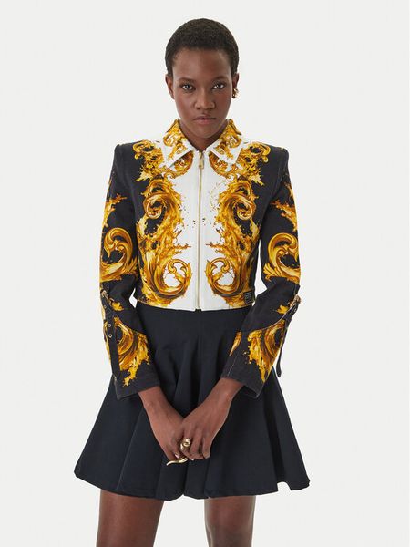 Versace Jeans Couture Marynarka 80HAS47P ES162 Kolorowy Slim Fit. Marynarki i żakiety damskie Versace Jeans Couture, bez wzorów, z bawełny. Za 1,460.99 zł.