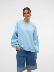 Vero Moda Bluza w kolorze błękitnym rozmiar: XS. Niebieskie bluzy bez kaptura damskie Vero Moda, xs, z bawełny. Za 65.85 zł.