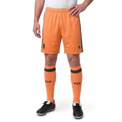 Męskie oficjalne spodenki piłkarskie Real Sporting de Gijón Siroko RSG Third. Brązowe szorty męskie SIROKO, bez wzorów, z materiału. Za 173.00 zł.