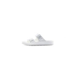 Klapki damskie Birkenstock Arizona Eva. Białe klapki damskie Birkenstock, bez wzorów, z materiału, bez obcasa. Za 209.00 zł.