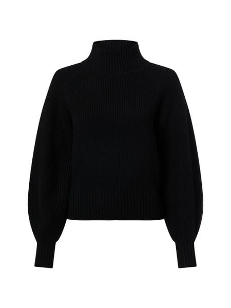 HUGO sweter z dzianiny z wełną i kaszmirem - Sorellasio Kobiety czarny, XL. Czarne swetry klasyczne damskie Hugo, xl, z dzianiny, bez kołnierzyka. Za 549.95 zł.