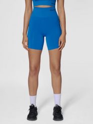Szorty damskie Hummel Tif bezszwowe. Niebieskie spodenki sportowe damskie HUMMEL, s, z materiału, na fitness i siłownię. Za 157.50 zł.