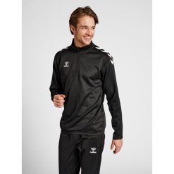 Bluza piłkarska męska Hummel Core XK Half Zip Poly Sweat. Czarne bluzy bez kaptura męskie HUMMEL, m, z dresówki. Za 161.00 zł.