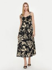 Gap Sukienka letnia 665831-00 Czarny Regular Fit. Czarne sukienki damskie GAP, na lato, xxs, bez wzorów, z bawełny, bez kołnierzyka, bez ramiączek. Za 319.99 zł.