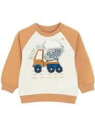 COOL CLUB Bluza w kolorze beżowym rozmiar: 74. Brązowe bluzy i bluzki niemowlęce COOL CLUB, bez wzorów, z bawełny, bez ramiączek, bez kaptura. Za 41.69 zł.