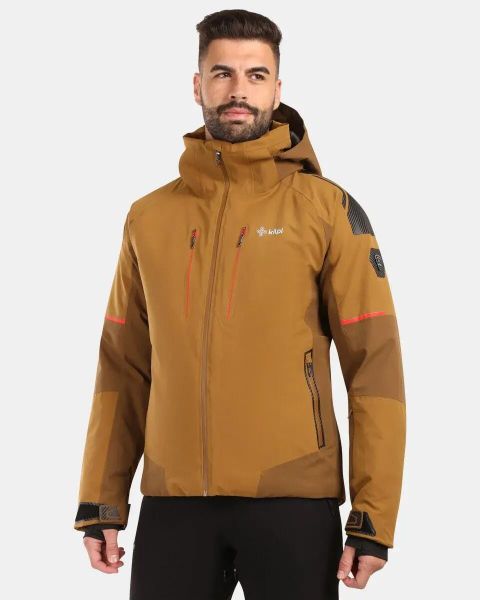 Kurtka narciarska Kilpi Turnau. Brązowe kurtki narciarskie i snowboardowe damskie Kilpi, m, bez wzorów, z materiału, z kapturem, narciarskie. Za 1,236.00 zł.
